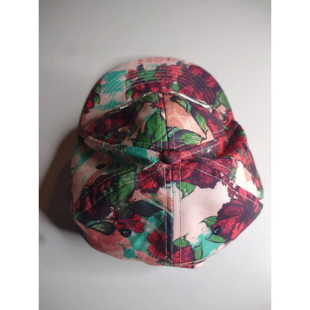 Carbon Elements‎ Floral Snapback Hat 86 Embroidered Adjustable Cap Gold Pink...